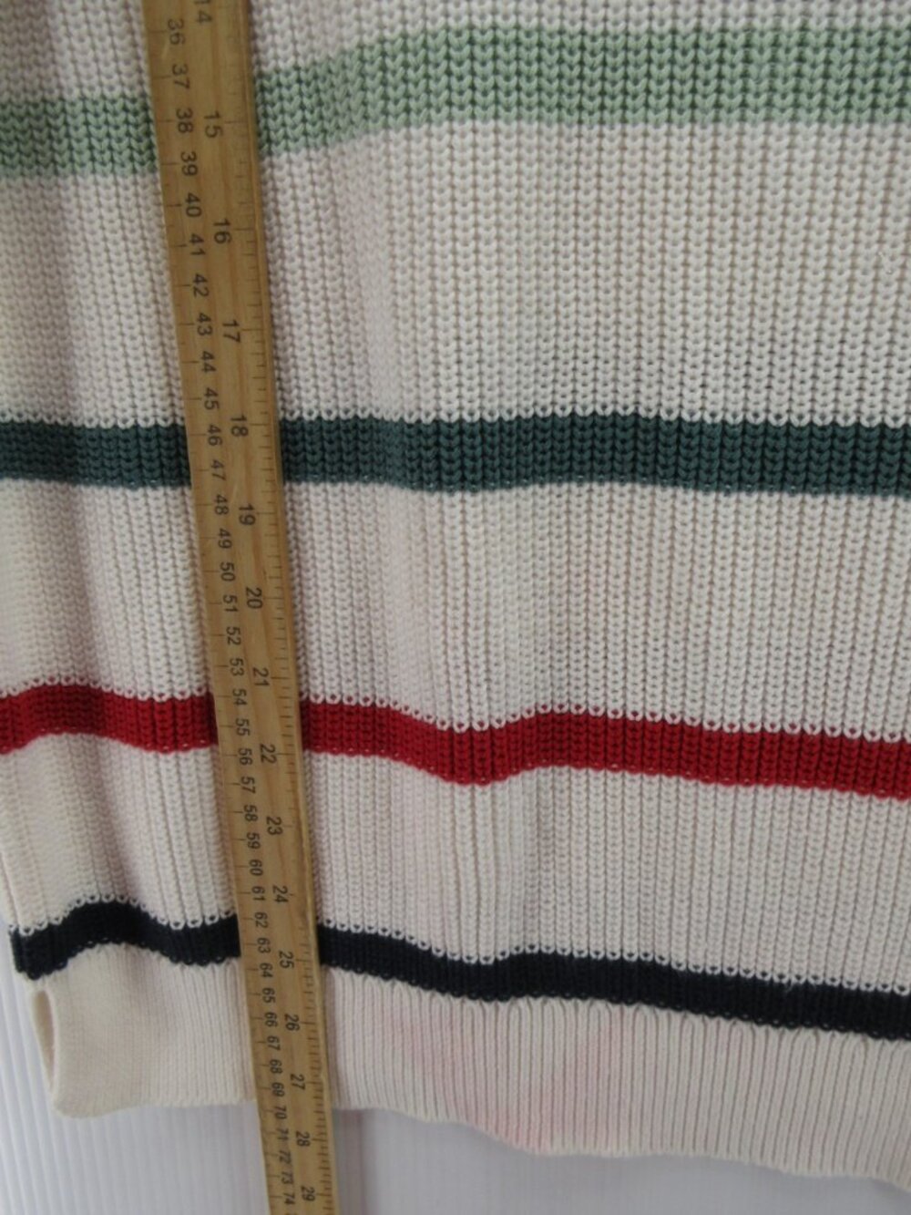 Barbour Sweater XL Shoreward Knit Nautical Breton Striped Chunky * - Picture 4 of 16